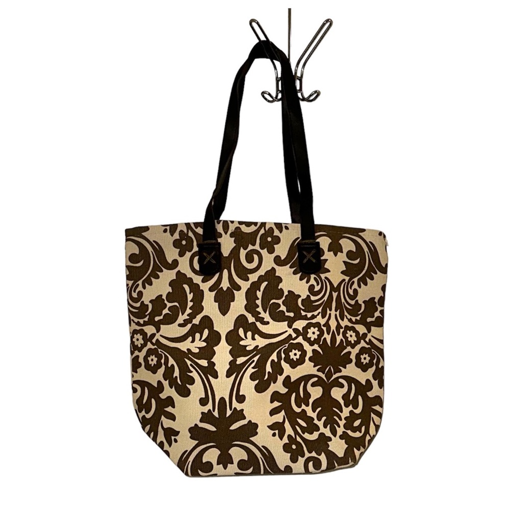 Baroque tan tote bag